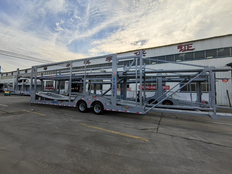 Central Asian Five Countries European-Style Car Carrier Cage Trailers