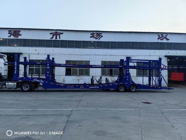 Central Asian Five Countries European-Style Car Carrier Cage Trailers