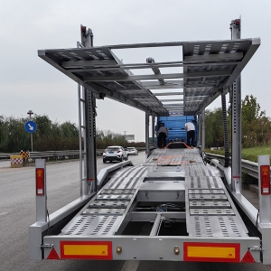 Central Asian Five Countries European-Style Car Carrier Cage Trailers