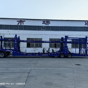 Central Asian Five Countries European-Style Car Carrier Cage Trailers