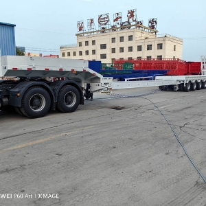 出口特種大件多軸重型低平板半掛車